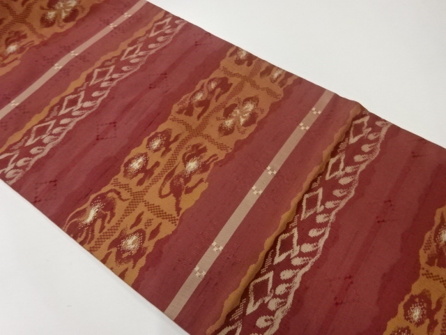 JAPANESE KIMONO / VINTAGE NAGOYA OBI / WOVEN STRIPE